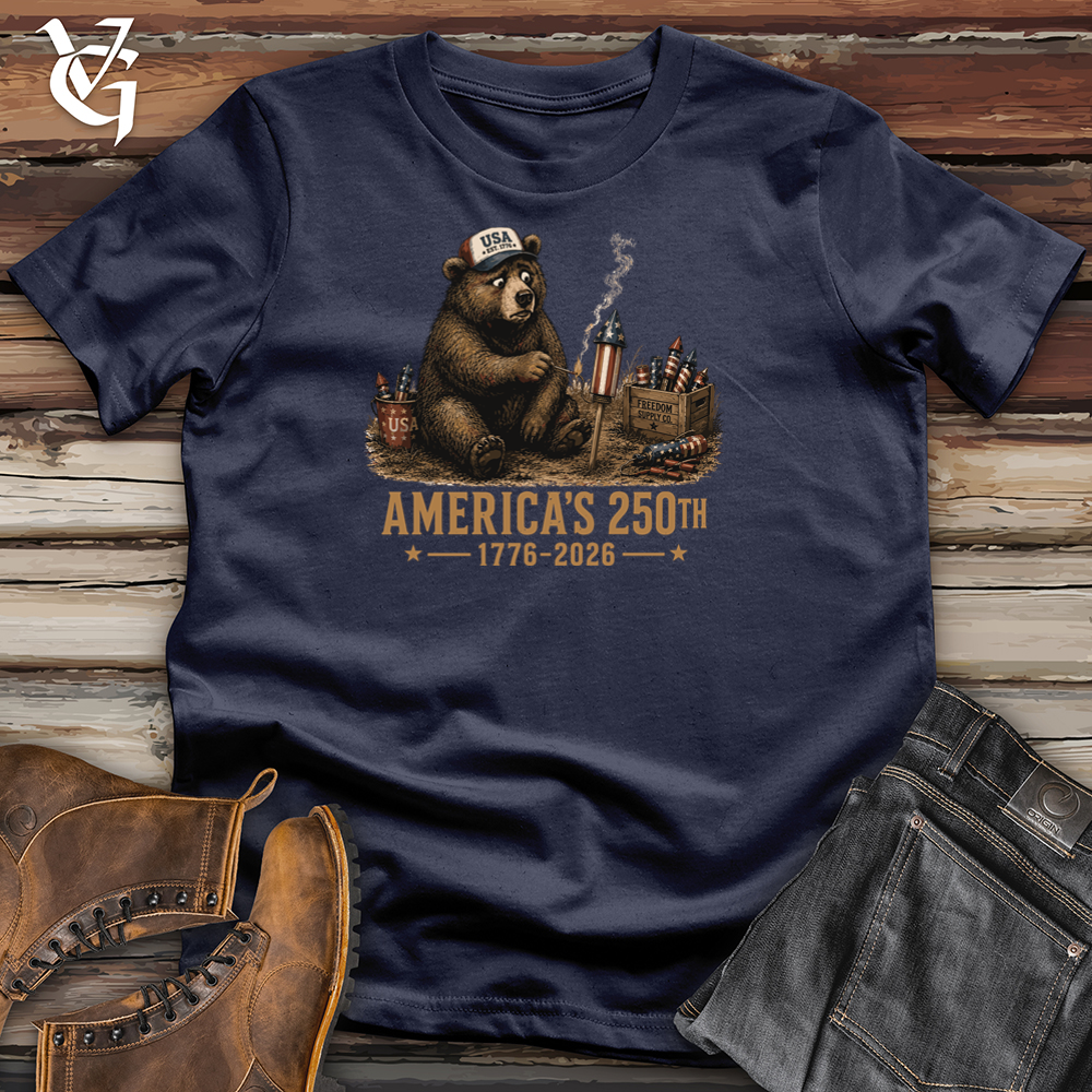 Viking Goods Bear Fireworks Softstyle Tee Navy / L