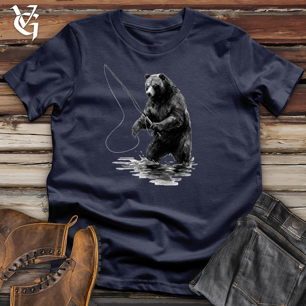 Viking Goods Bear Fishing Tee Navy / L