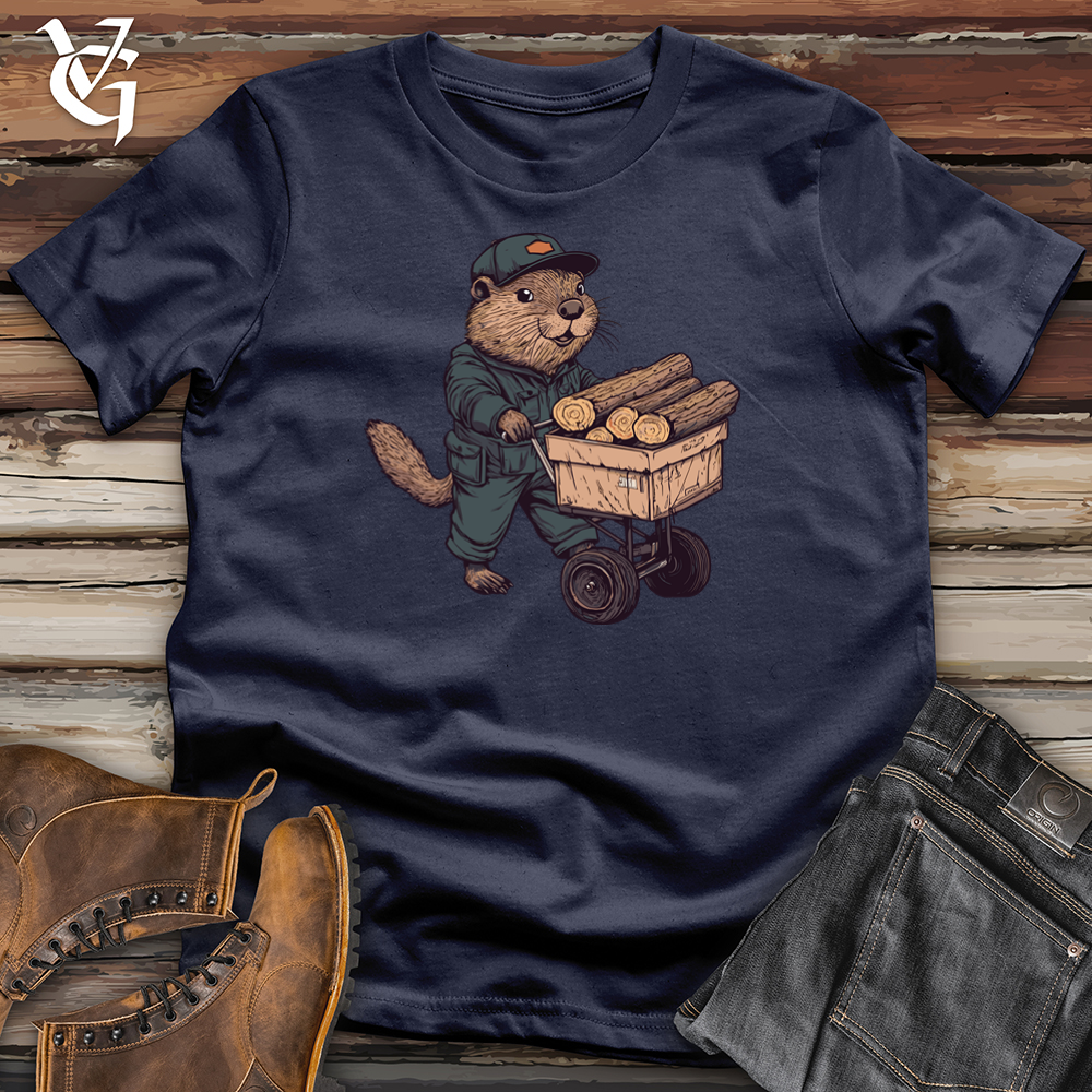 Viking Goods Beaver Wood Delivery Softstyle Tee Navy / L