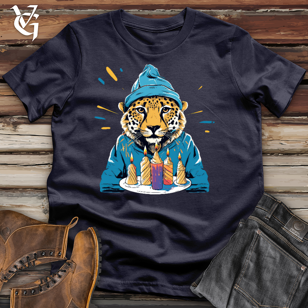Viking Goods Birthday Cheetah Cotton Tee Navy / L