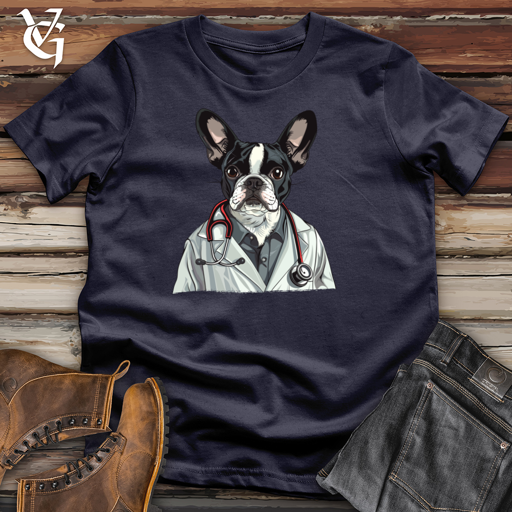 Viking Goods Boston Doc Pup Cotton Tee Navy / L