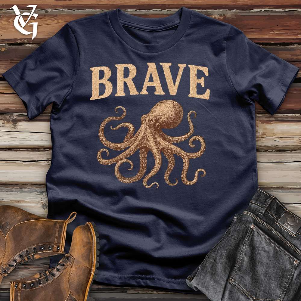 Viking Goods Brave Octopus Softstyle Tee Navy / L