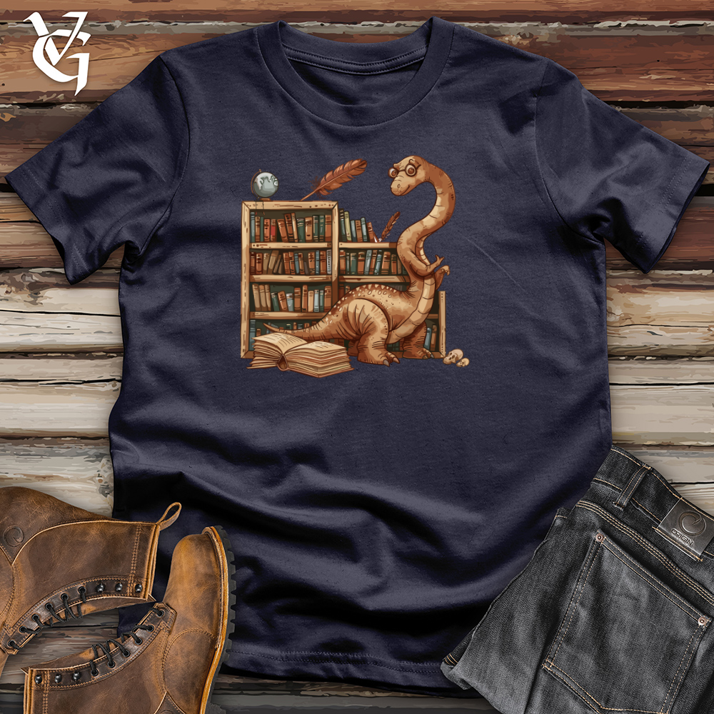 Viking Goods Brontosaurus Librarian Chronicles Cotton Tee Navy / L