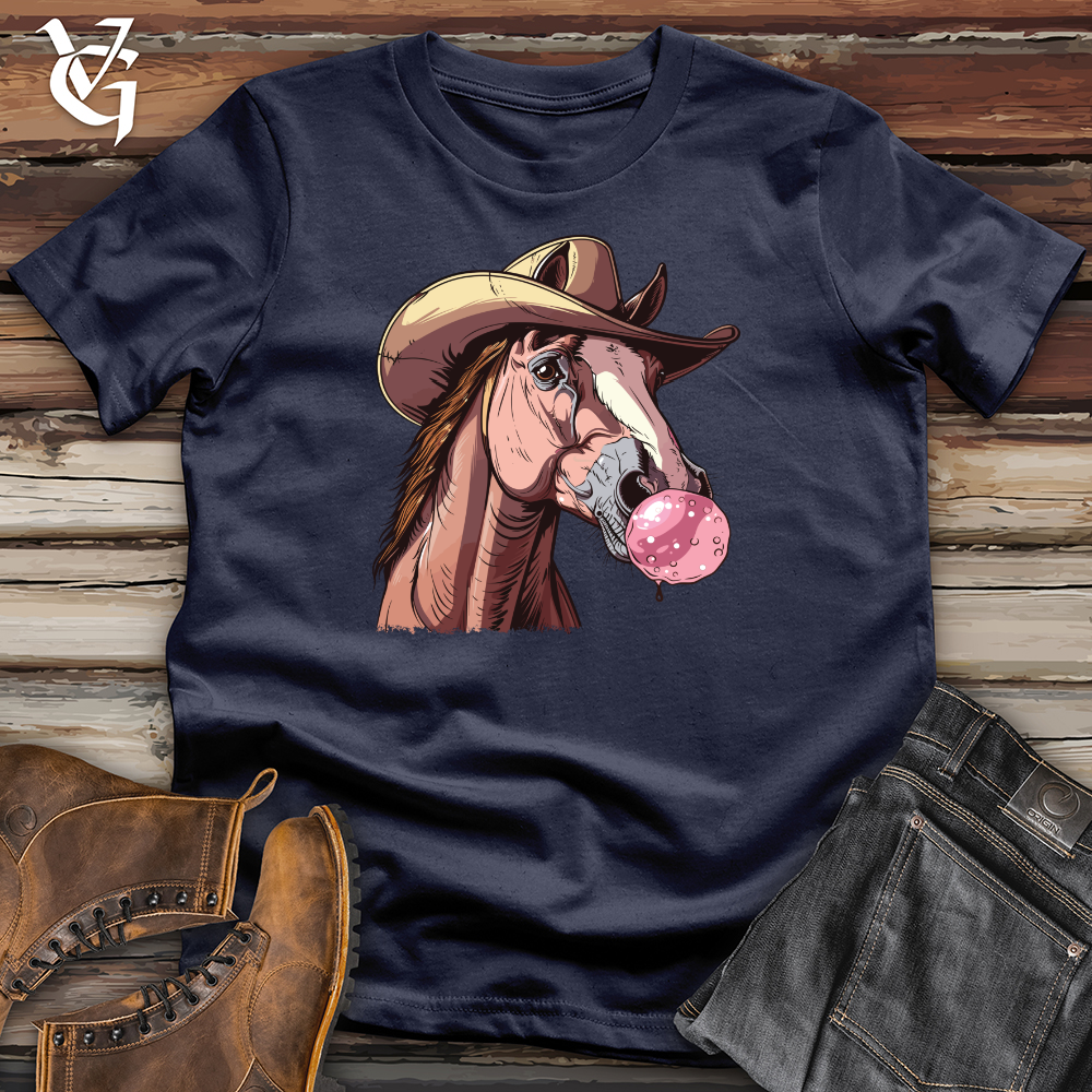 Viking Goods Bubblegum Cowboy Horse Softstyle Tee Navy / L