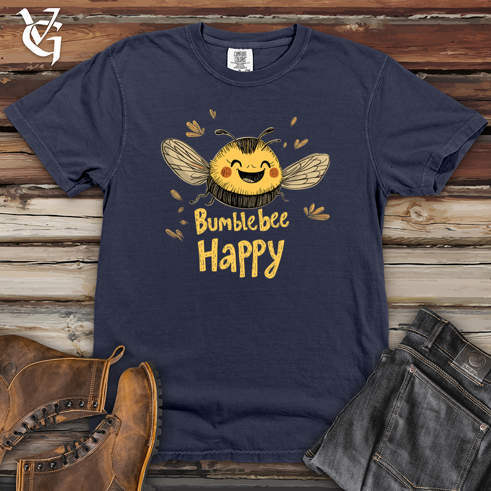 Viking Goods Bumblebee Happy Heavy Cotton Comfort Colors Tee Navy / L