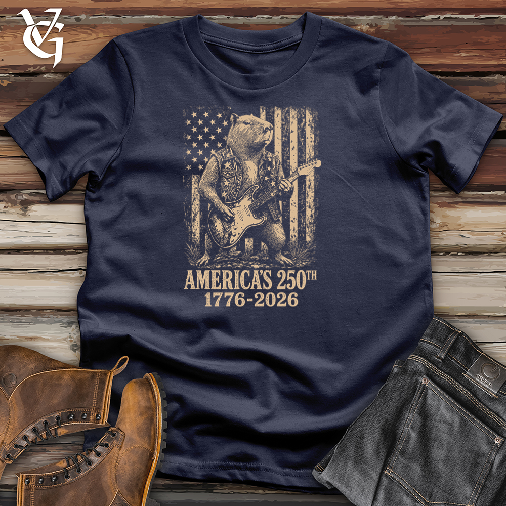 Viking Goods Capybara American Guitar Softstyle Tee Navy / L