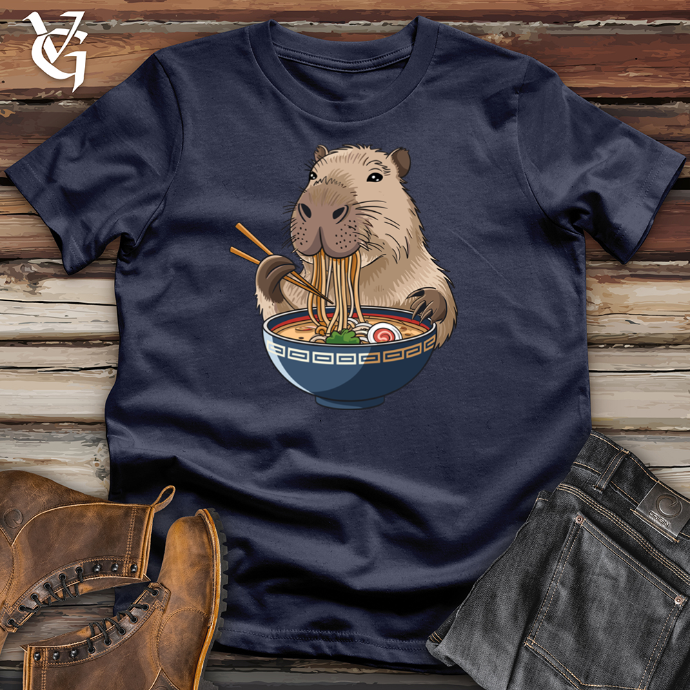 Viking Goods Capybara Eating Noodles Tee Navy / L