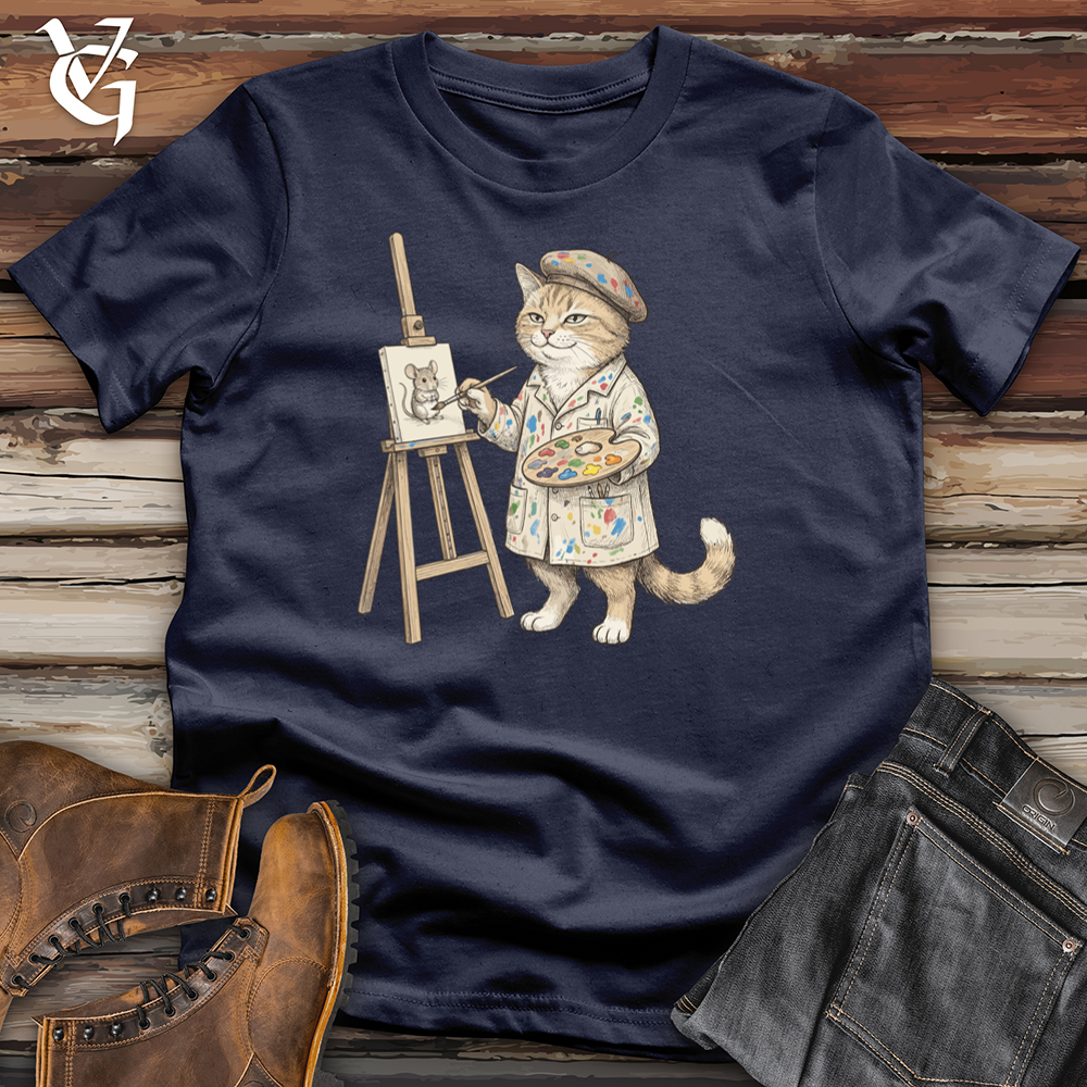 Viking Goods Cat Painter Tee Navy / L
