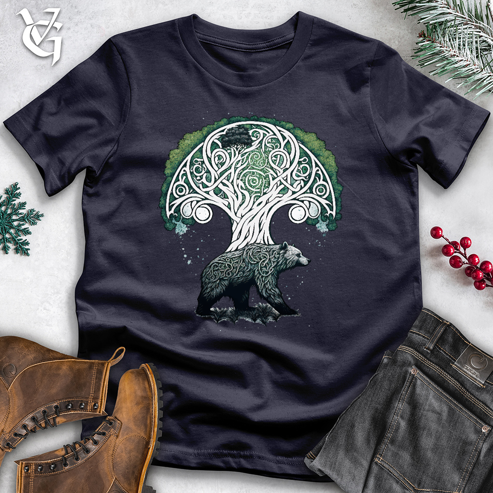 Viking Goods Celtic Bear Of Life Cotton Tee Navy / L
