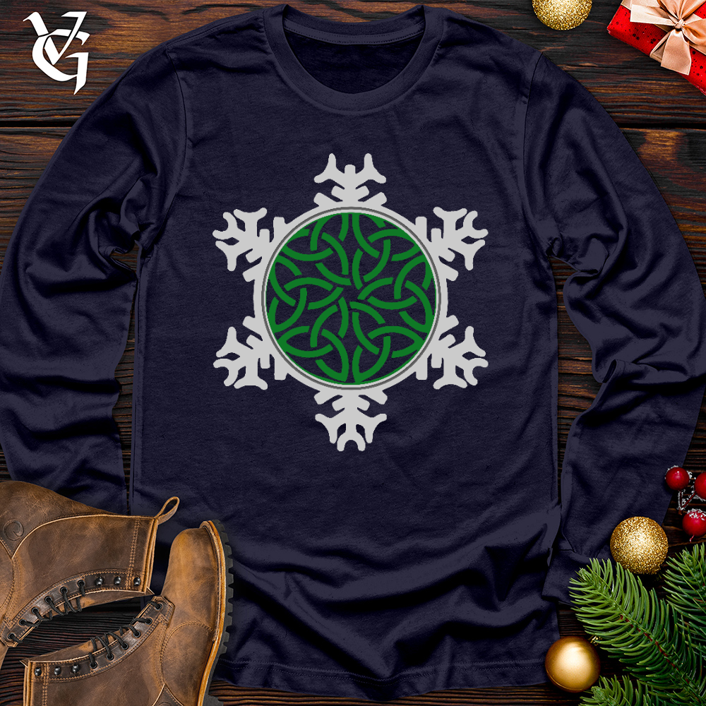 Viking Goods Celtic Snowflake Long Sleeve Navy / L