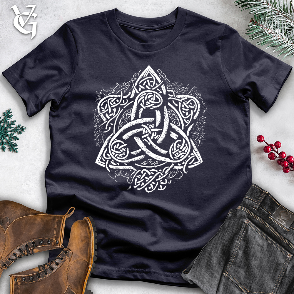 Viking Goods Celtic Trinity Emblem Cotton Tee Navy / L