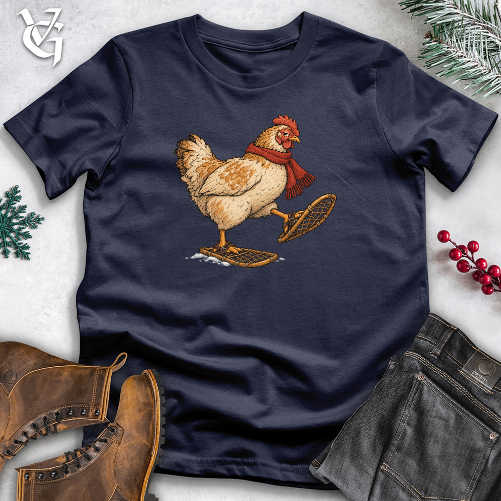 Viking Goods Chicken Snow Shoes Softstyle Tee Navy / L