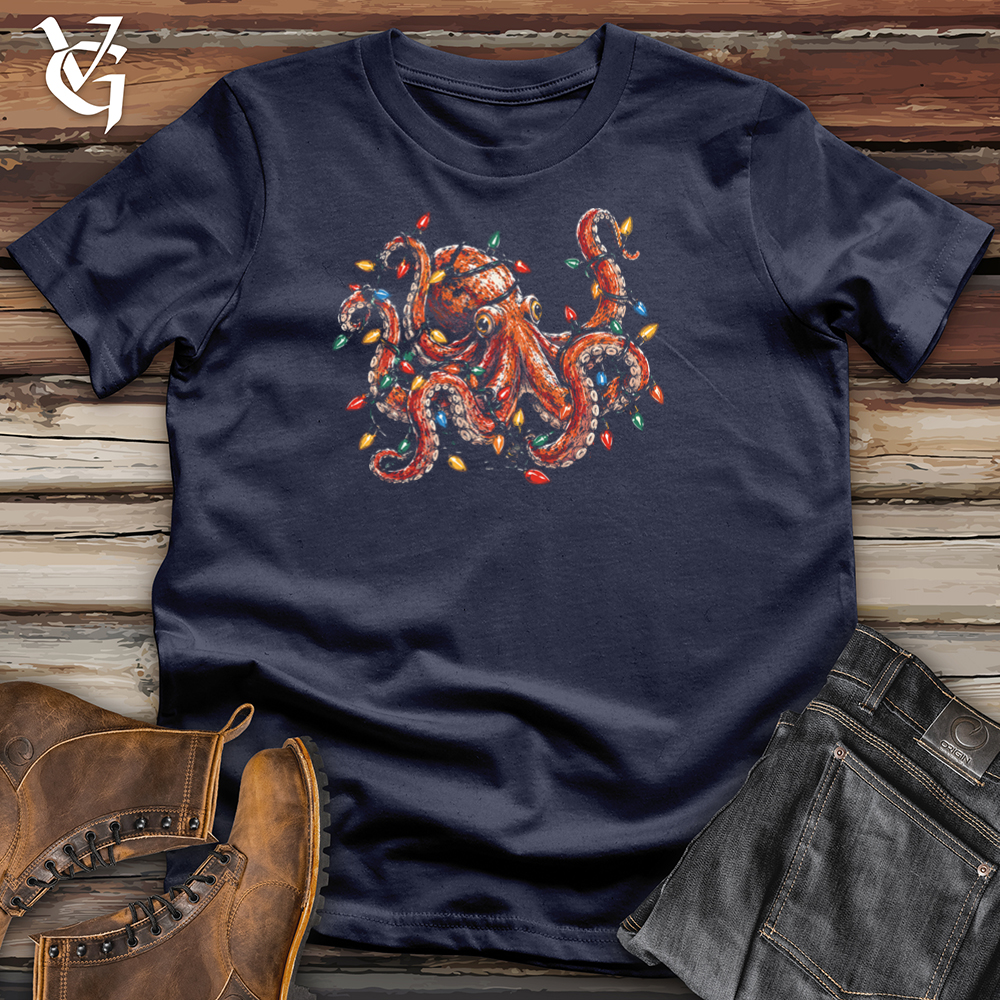 Viking Goods Christmas Lights Octopus Tee Navy / L