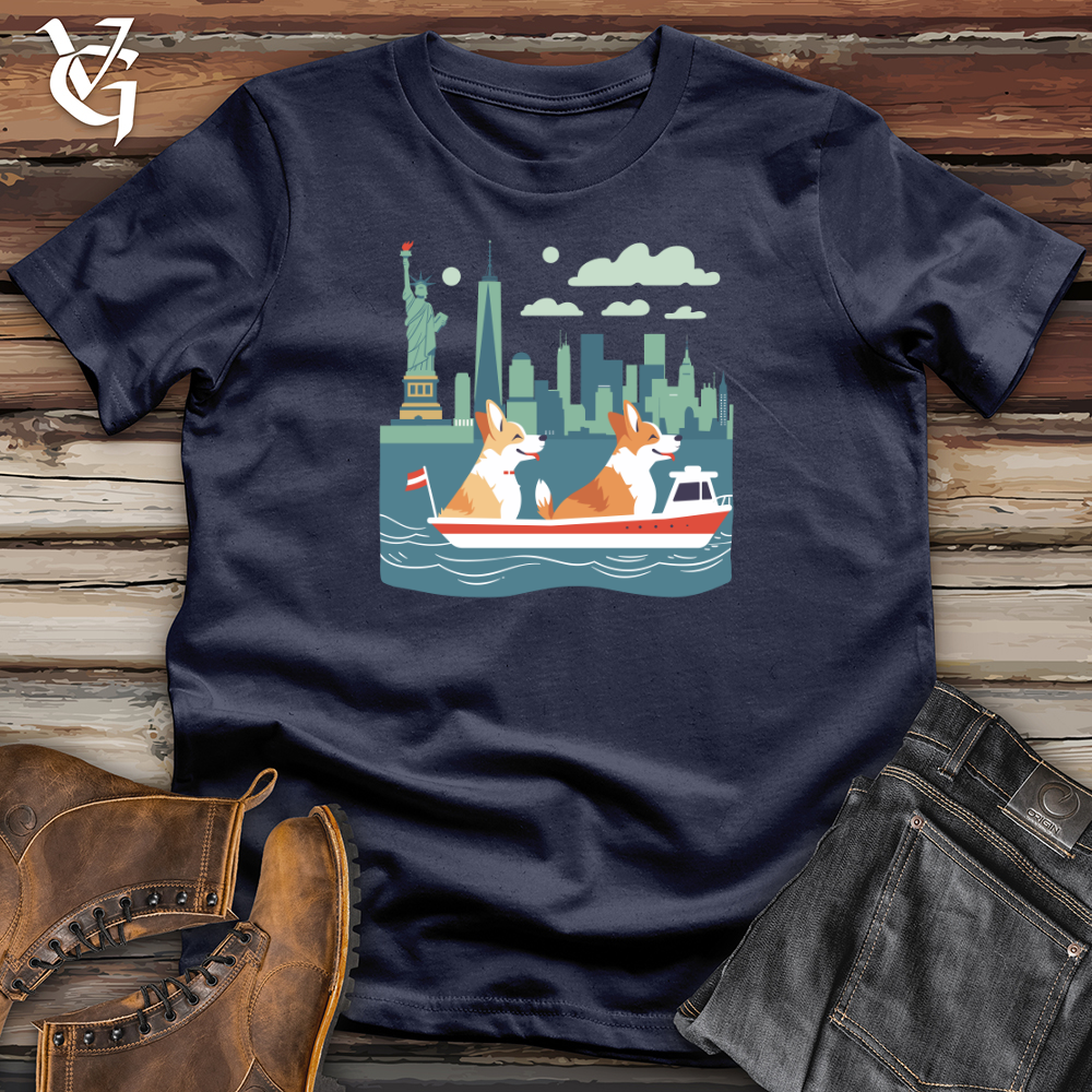 Viking Goods Corgi Harbor Adventure Softstyle Tee Navy / L