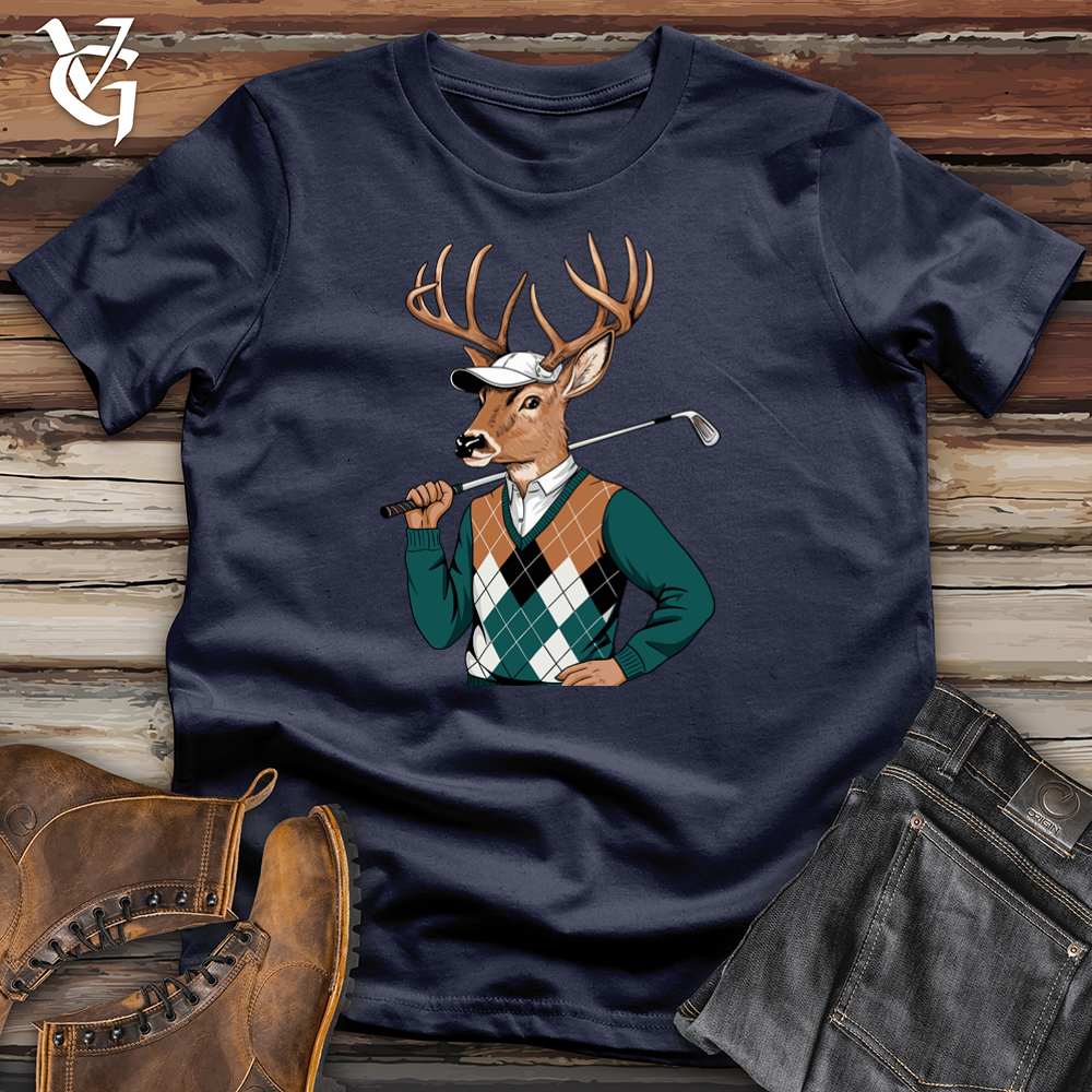 Viking Goods Deer Golf Softstyle Tee Navy / L