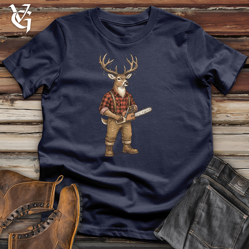 Viking Goods Deer Lumberjack Tee Navy / L
