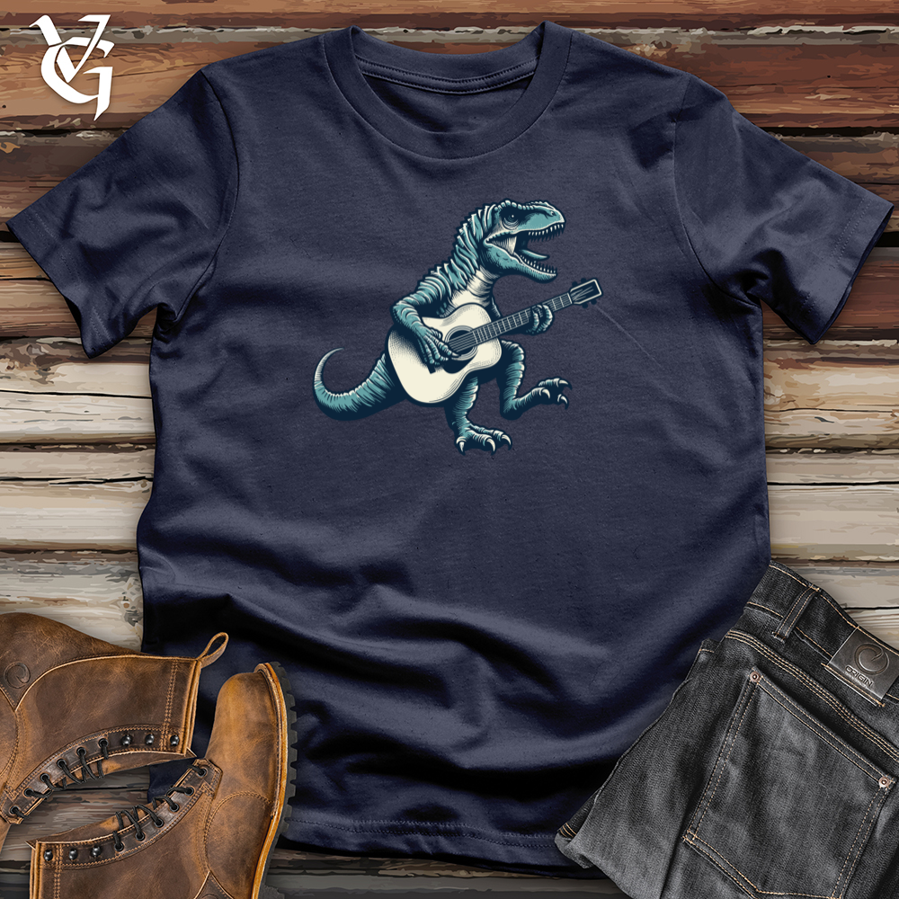 Viking Goods Dinosaur Playing Guitar Softstyle Tee Navy / L