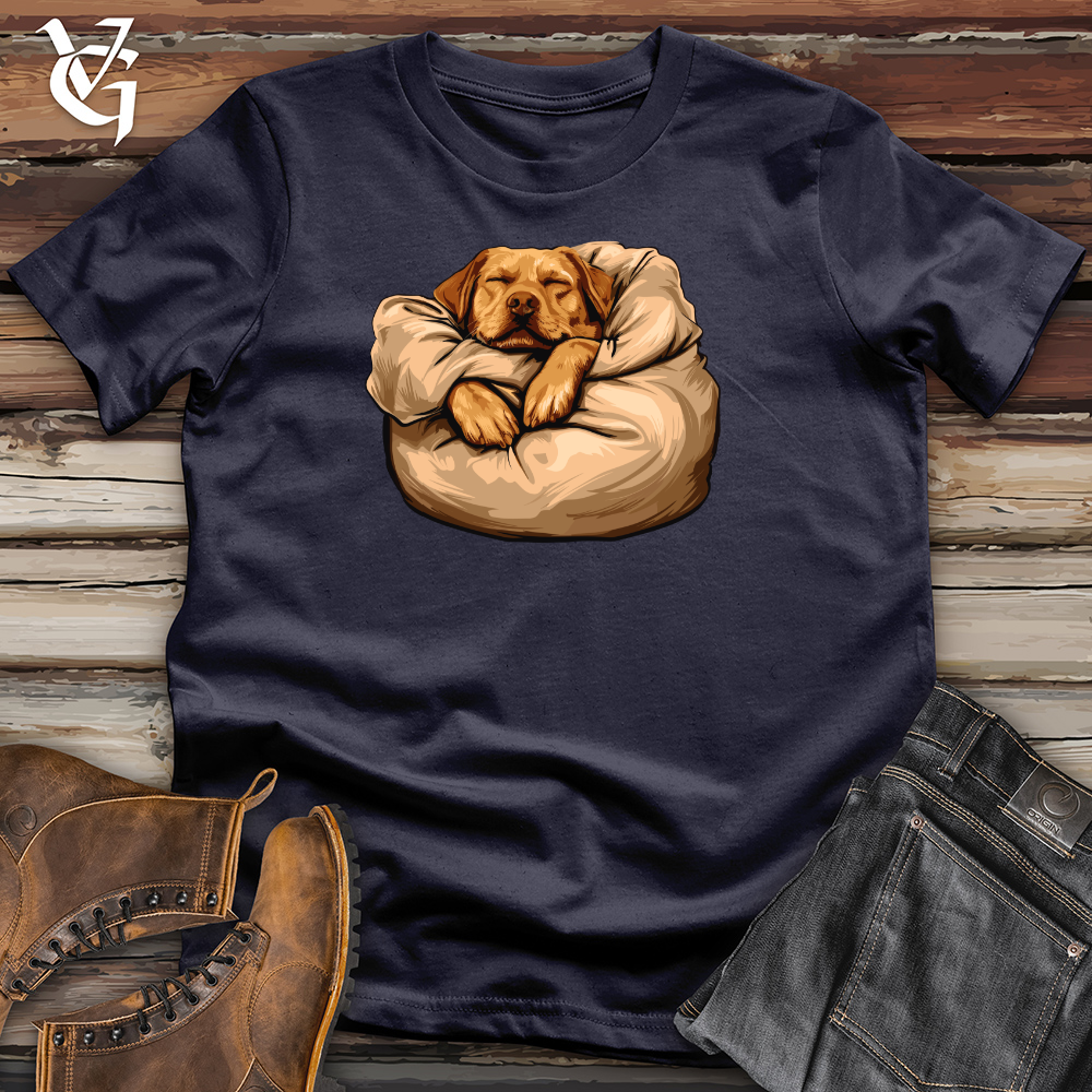 Viking Goods Dog Beanbag Snooze Cotton Tee Navy / L