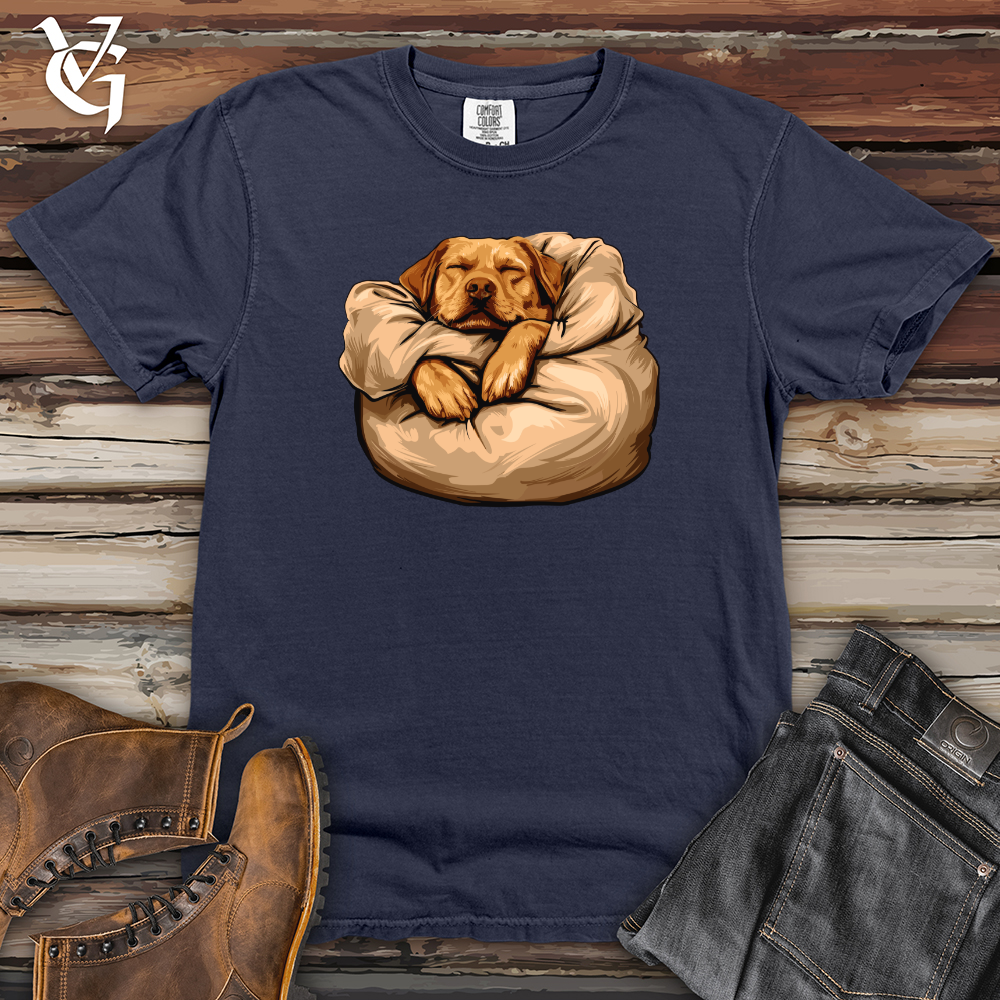 Viking Goods Dog Beanbag Snooze Heavy Cotton Comfort Colors Tee Navy / L