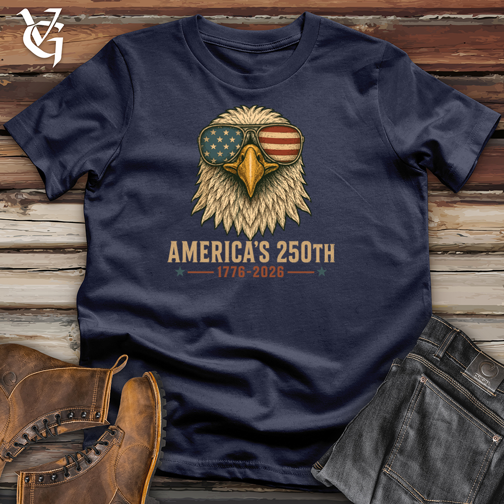Viking Goods Eagle Patriotic Sunglasses Softstyle Tee Navy / L