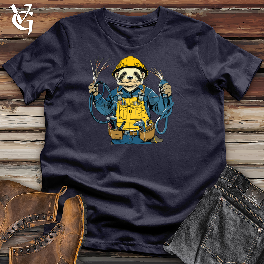 Viking Goods Electrifying Ferret Fixer Cotton Tee Navy / L
