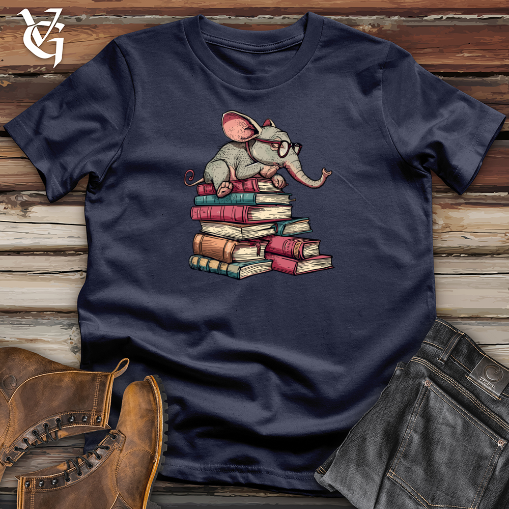 Viking Goods Elephant Bookworm Reader Softstyle Tee Navy / L
