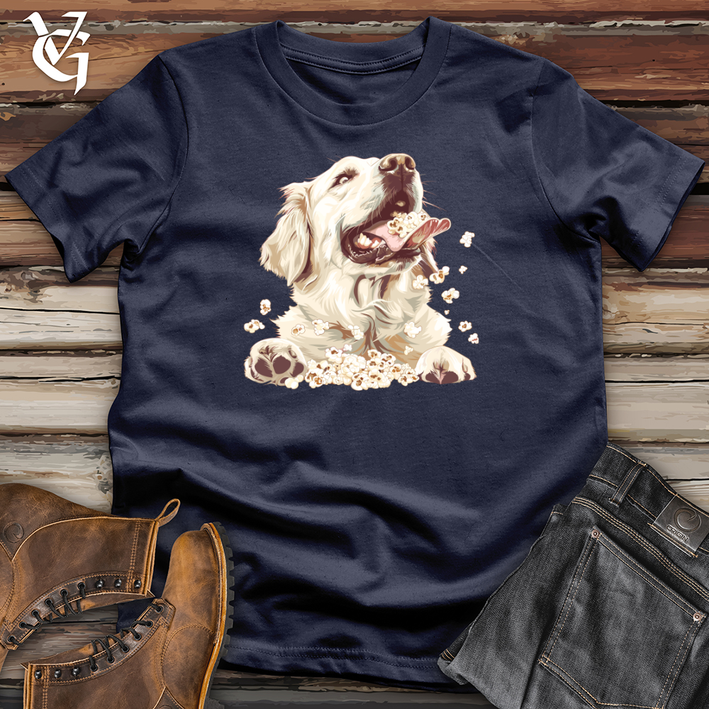 Viking Goods English Retriever Eating Popcorn Softstyle Tee Navy / L