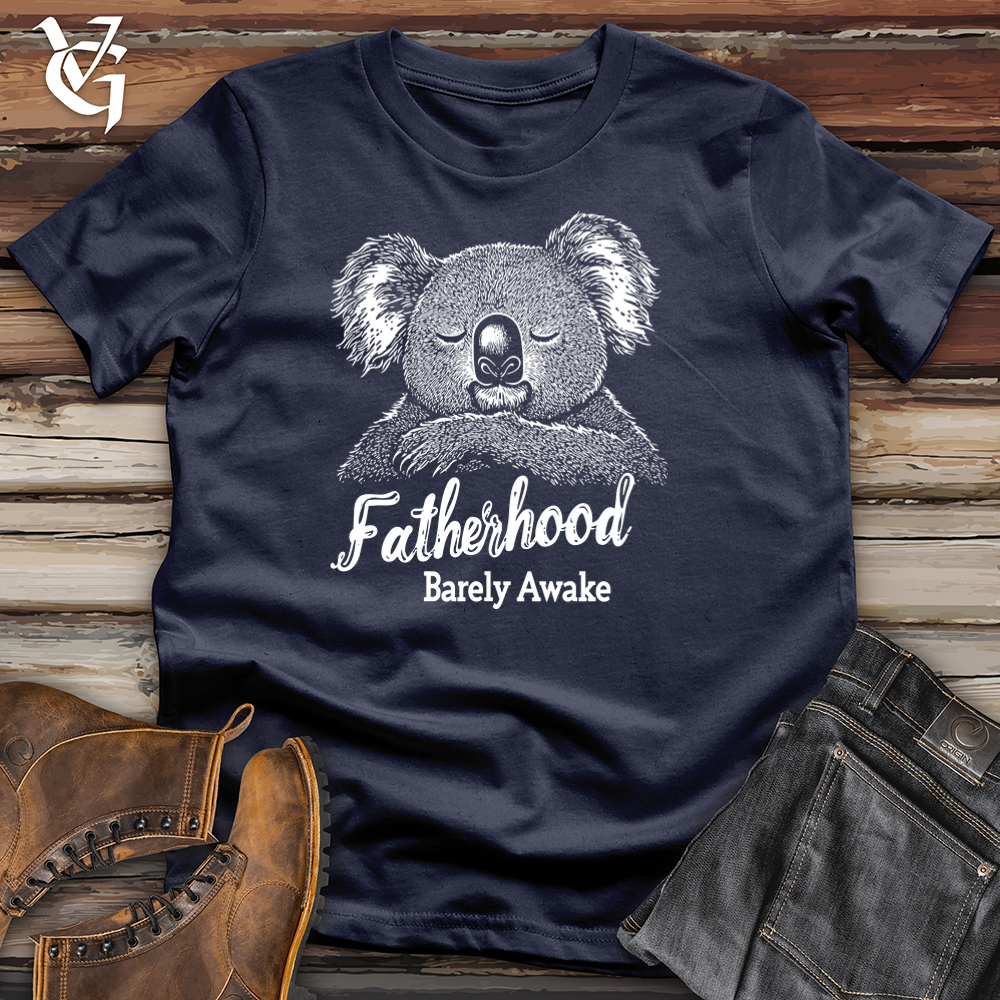 Viking Goods Fatherhood Barely Awake Softstyle Tee Navy / L