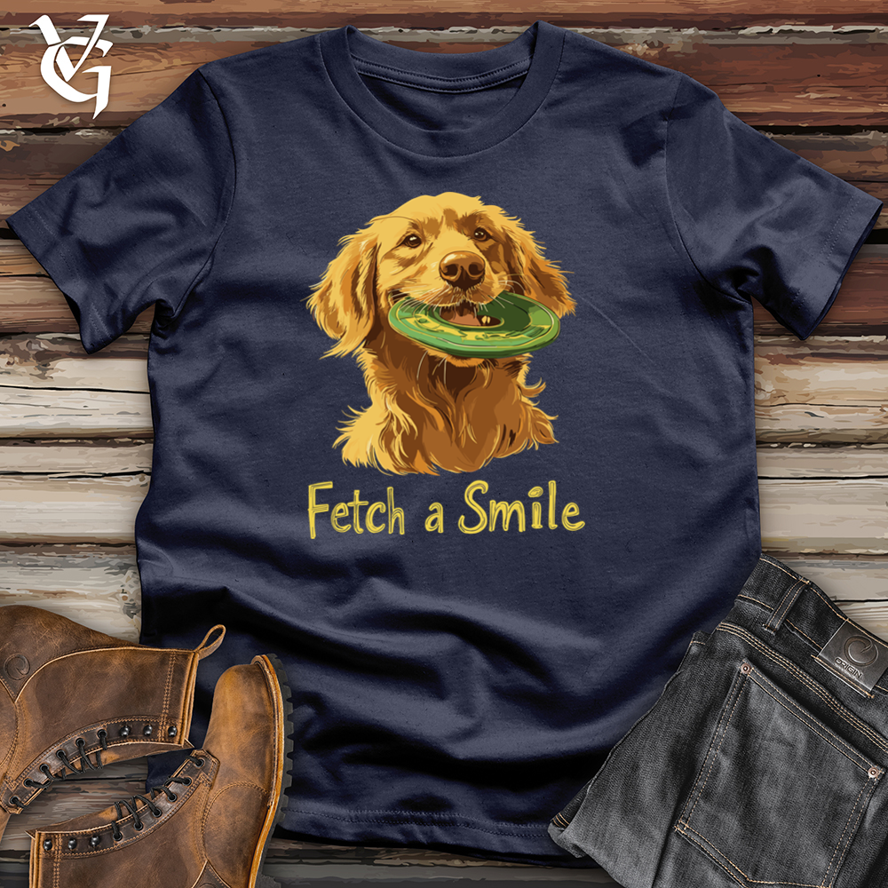Viking Goods Fetch A Smile Softstyle Tee Navy / L