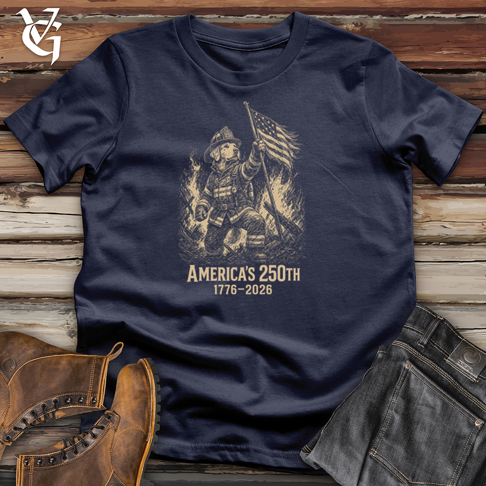 Viking Goods Firefighter Dog A250 Softstyle Tee Navy / L