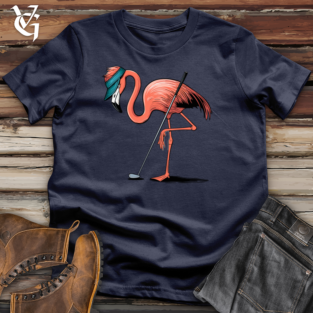 Viking Goods Flamingo Putt Softstyle Tee Navy / L