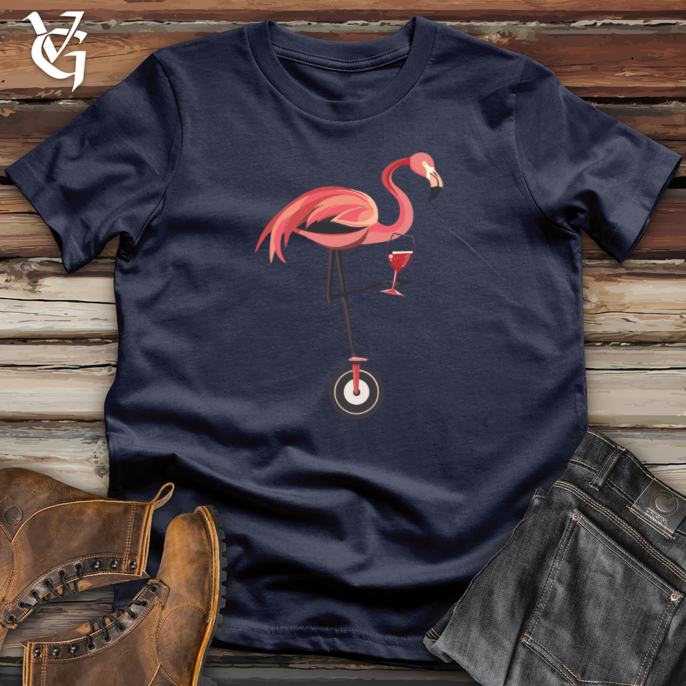 Viking Goods Flamingo Unicycle Sip Softstyle Tee Navy / L