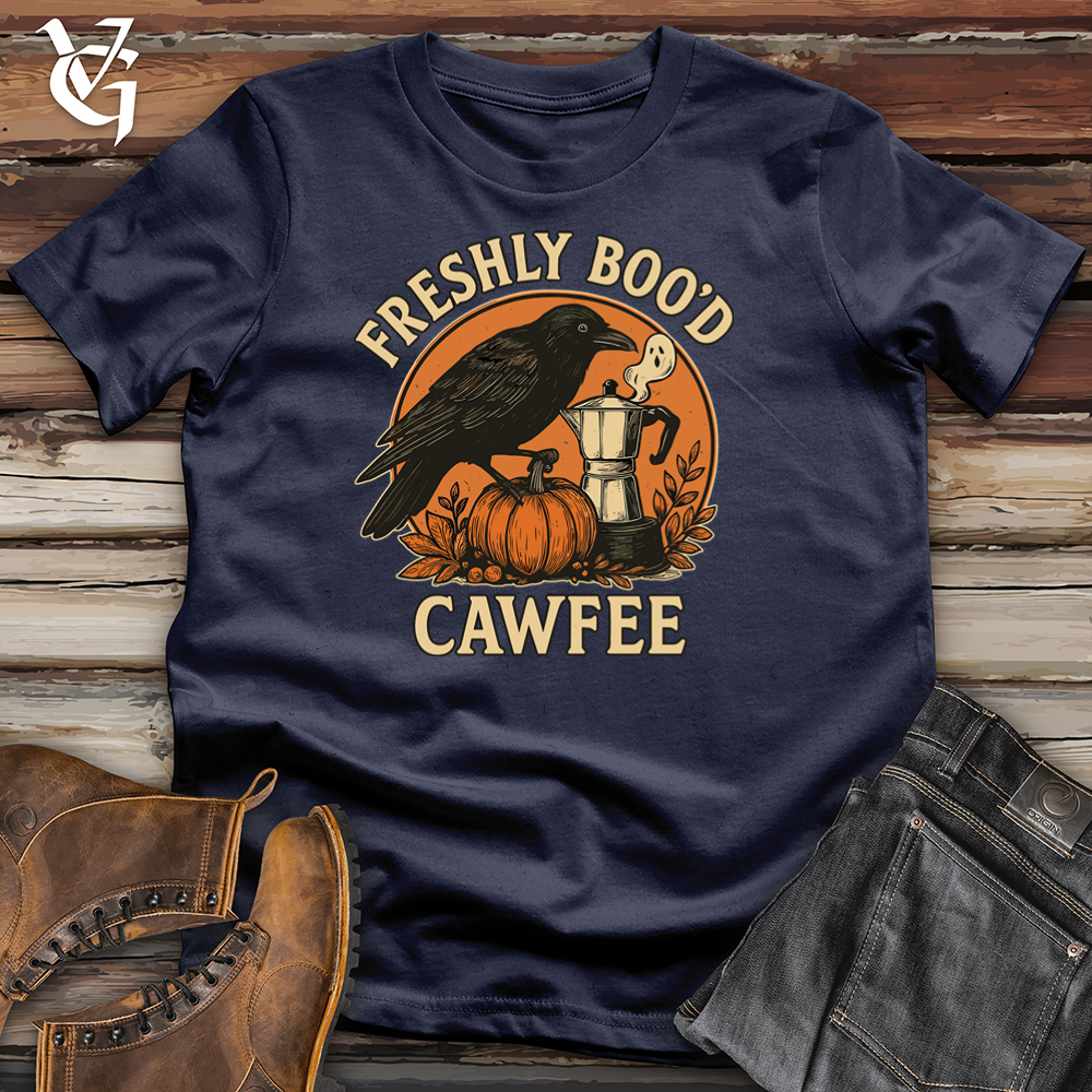 Viking Goods Freshly Boo'd Cawfee Softstyle Tee Navy / L