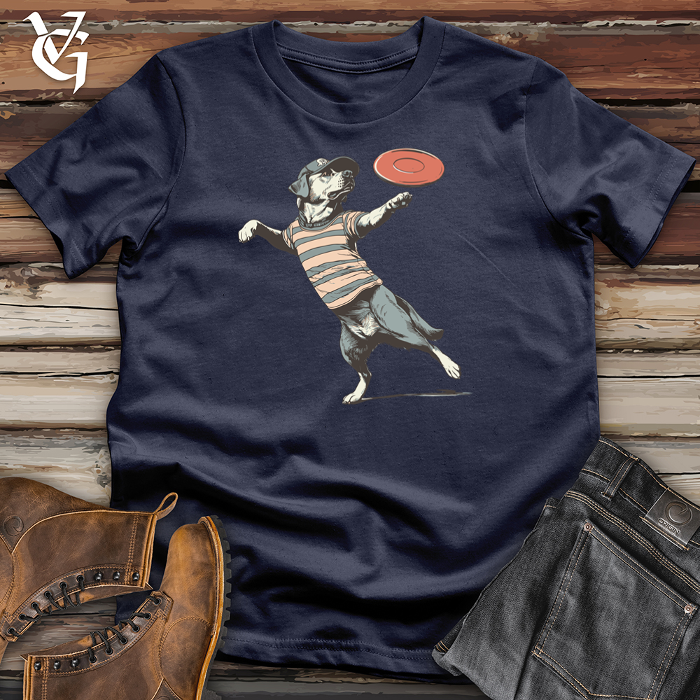 Viking Goods Frisbee Dog Softstyle Tee Navy / L