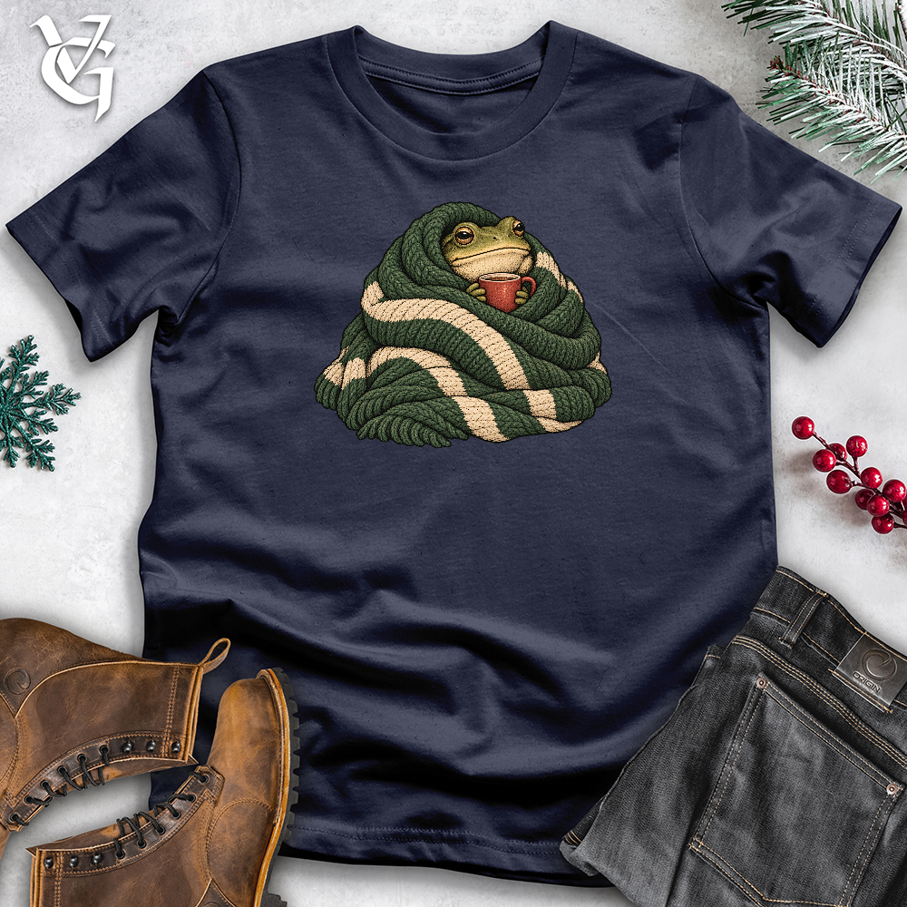 Viking Goods Frog Cozy Blanket Softstyle Tee Navy / L