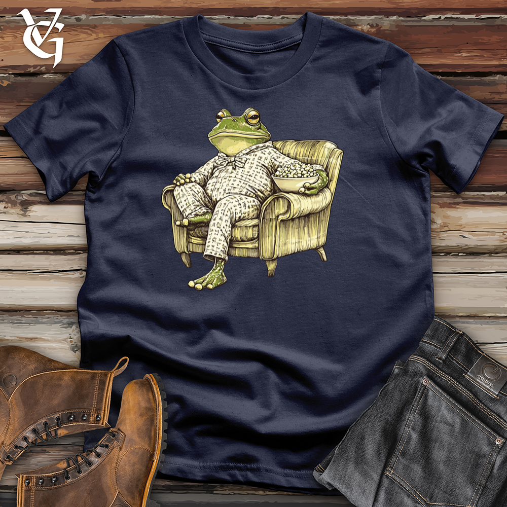 Viking Goods Frog Movie Time Softstyle Tee Navy / L