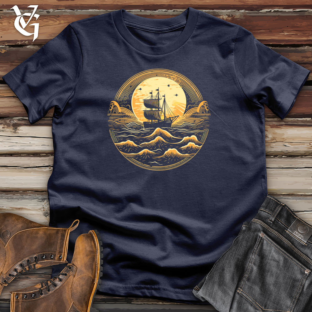 Viking Goods Galleon Moonlit Voyage Softstyle Tee Navy / L