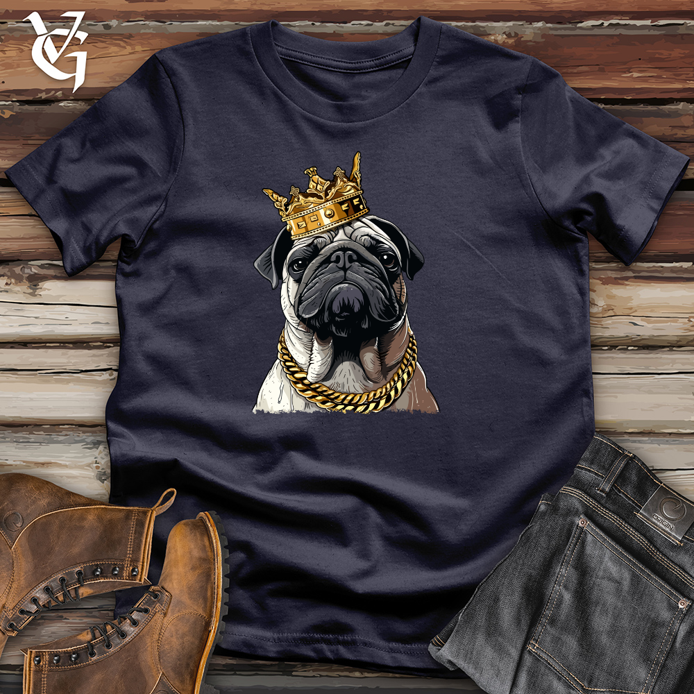 Viking Goods Gangster Pug Cotton Tee Navy / L