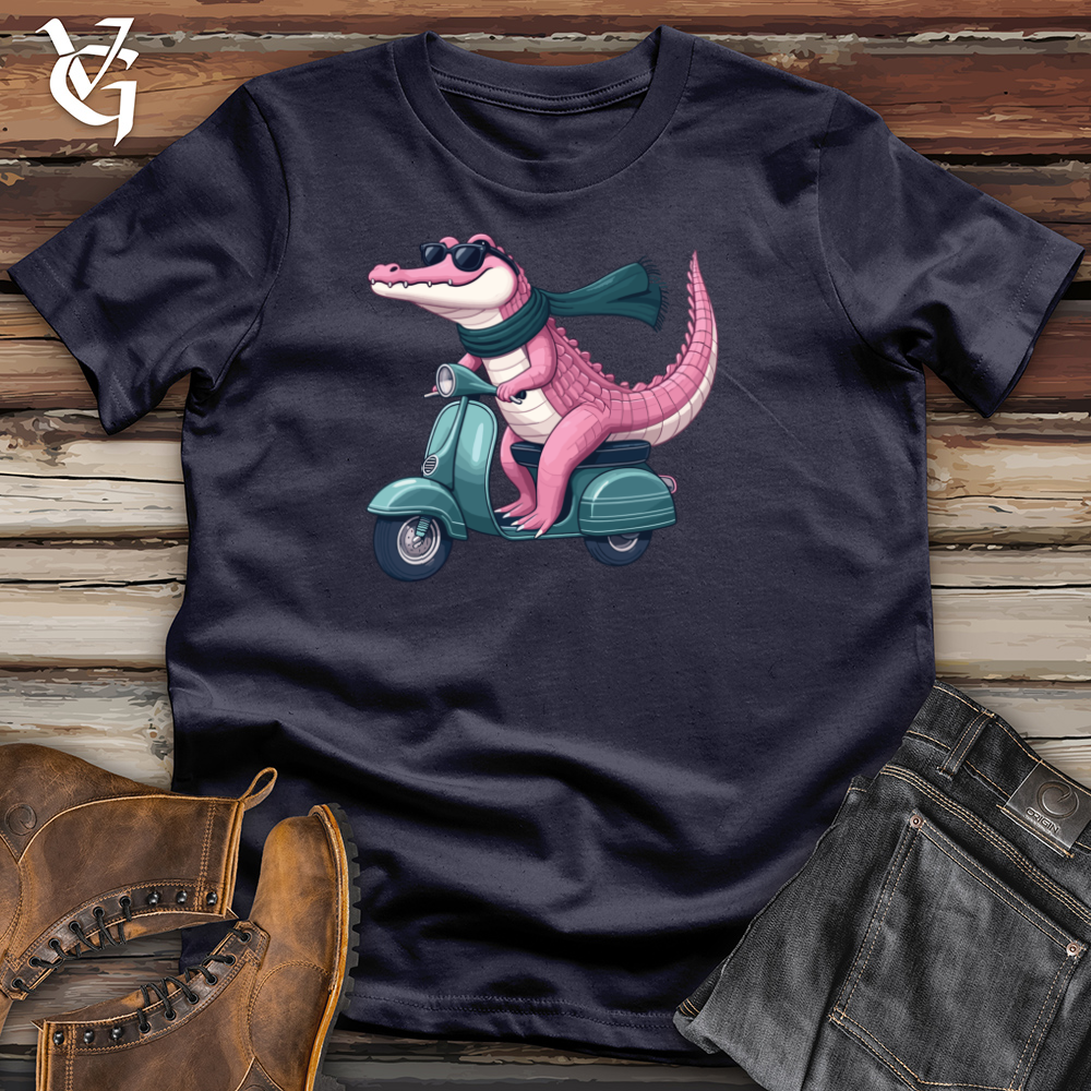 Viking Goods Gator Scoot Cotton Tee Navy / L