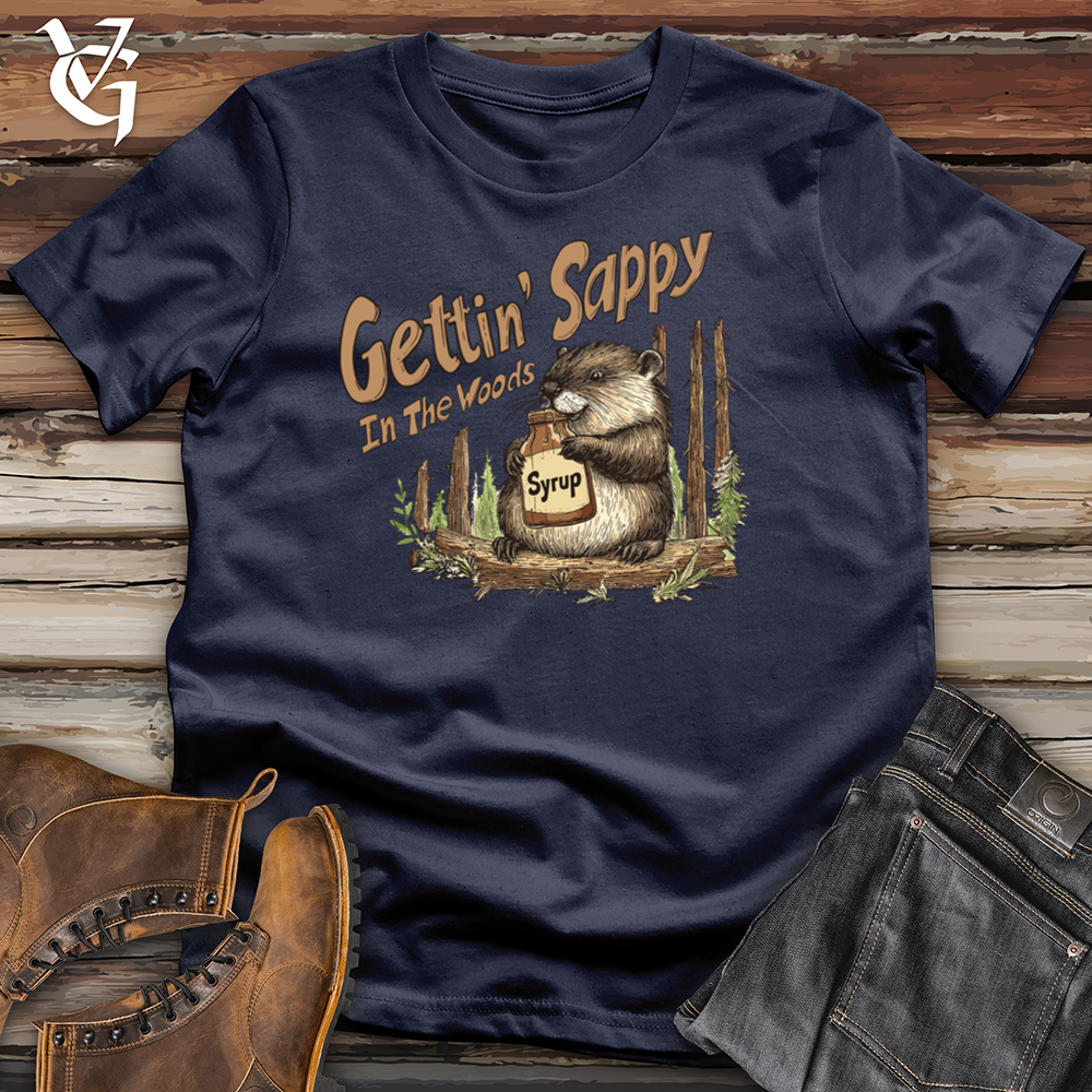 Viking Goods Gettin' Sappy in the Woods Softstyle Tee Navy / L