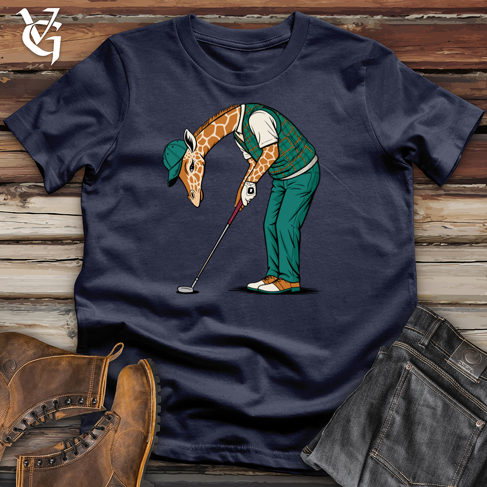 Viking Goods Giraffe Golf Softstyle Tee Navy / L