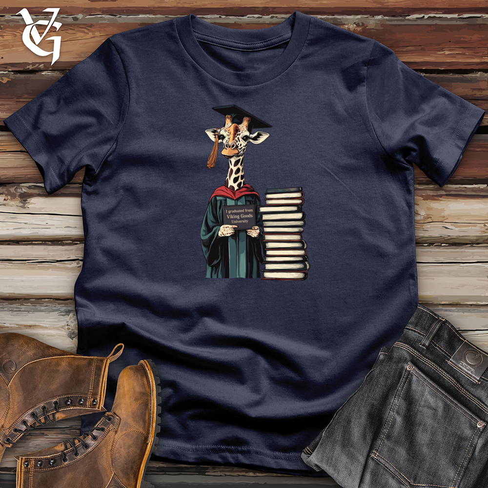 Viking Goods Giraffe Graduate Softstyle Tee Navy / L