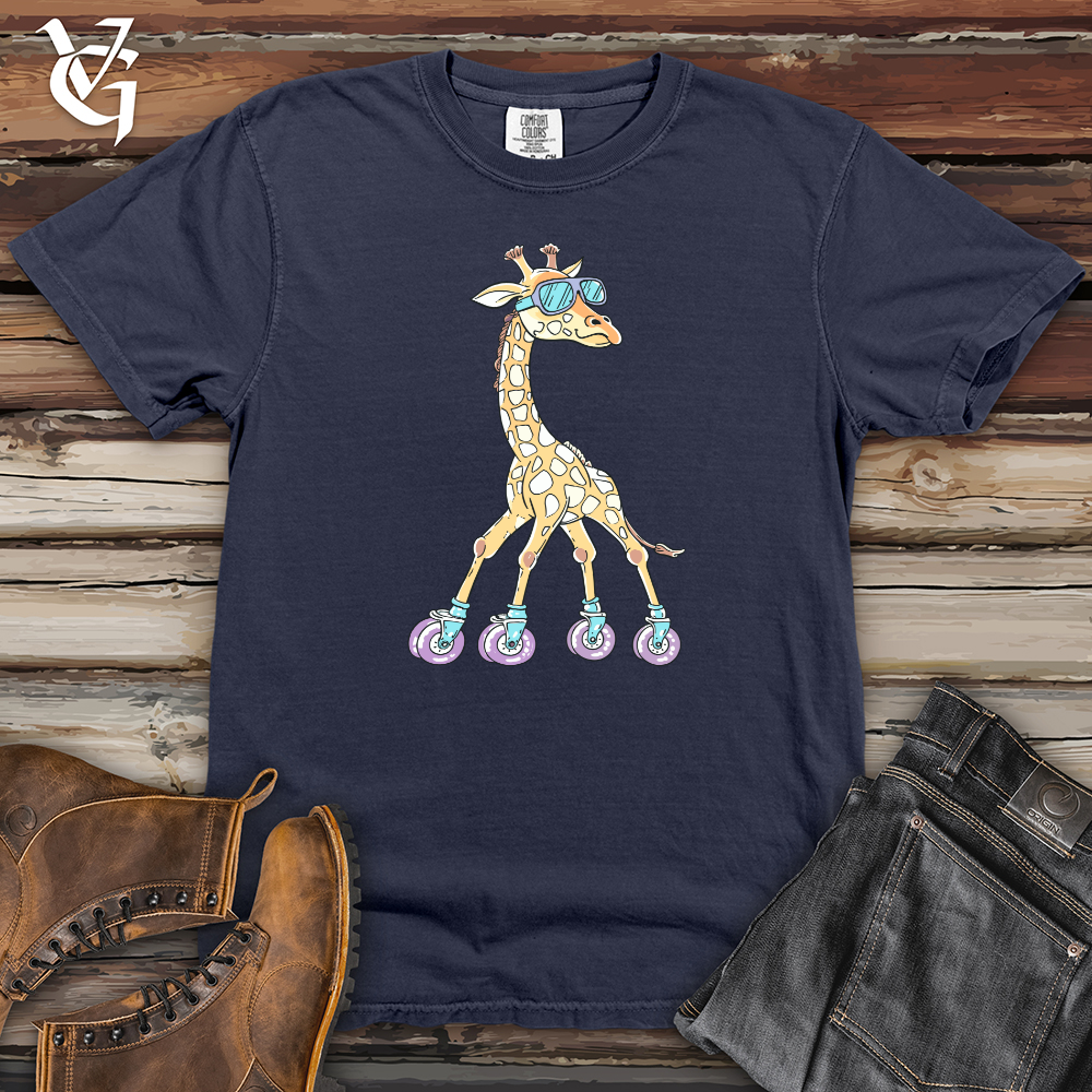 Viking Goods Giraffe Skating Heavy Cotton Comfort Colors Tee Navy / L