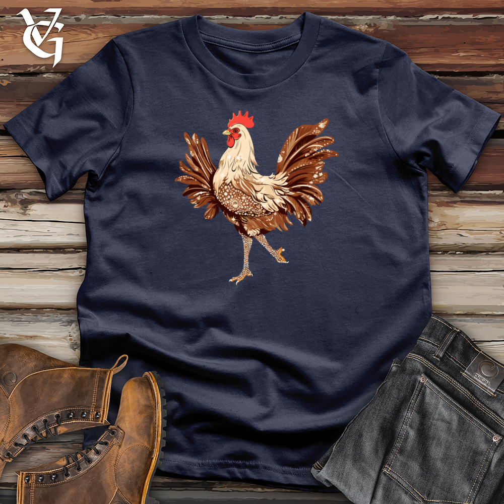 Viking Goods Glamorous Rooster Sparkle Softstyle Tee Navy / L