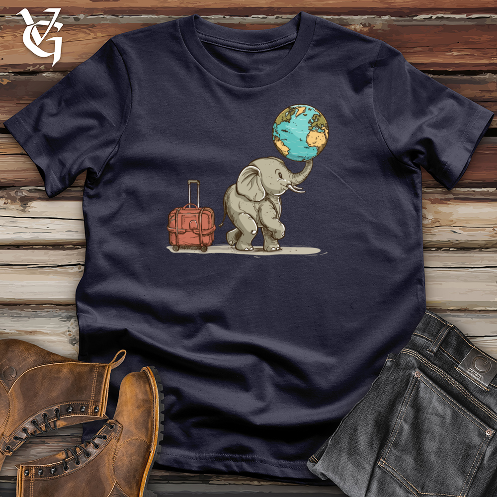 Viking Goods Globetrotting Elephant Explorer Cotton Tee Navy / L
