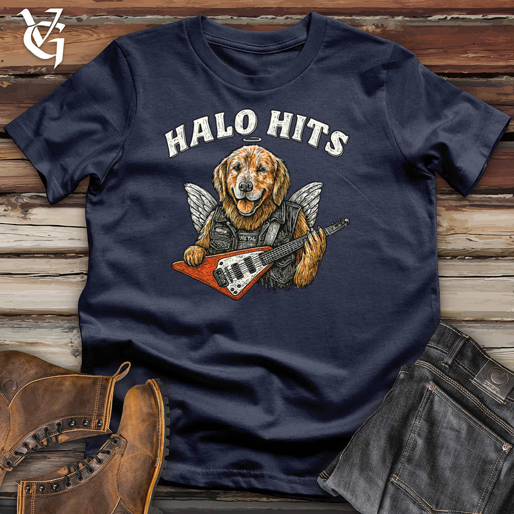 Viking Goods Halo Hits Dog Softstyle Tee Navy / L