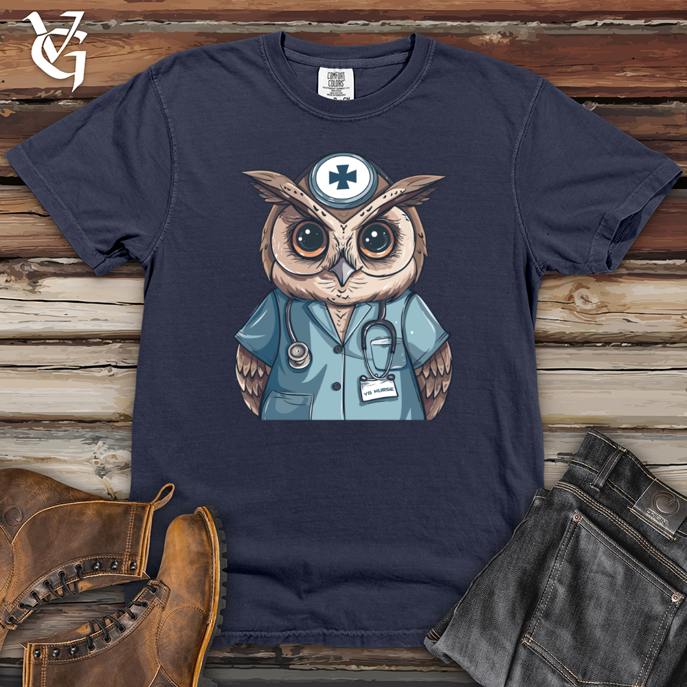 Viking Goods Healing Hoot Guardian Heavy Cotton Comfort Colors Tee Navy / L