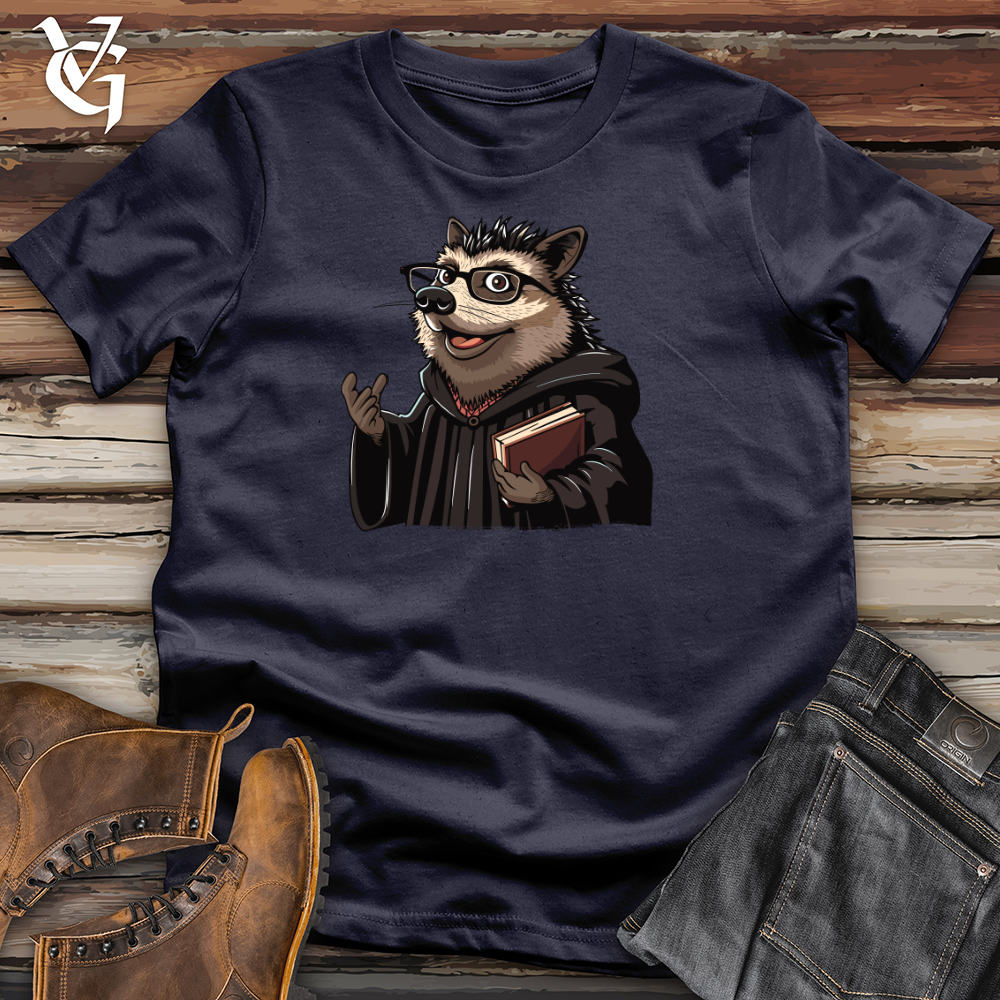 Viking Goods Hedgehog Professor Wisdom Cotton Tee Navy / L