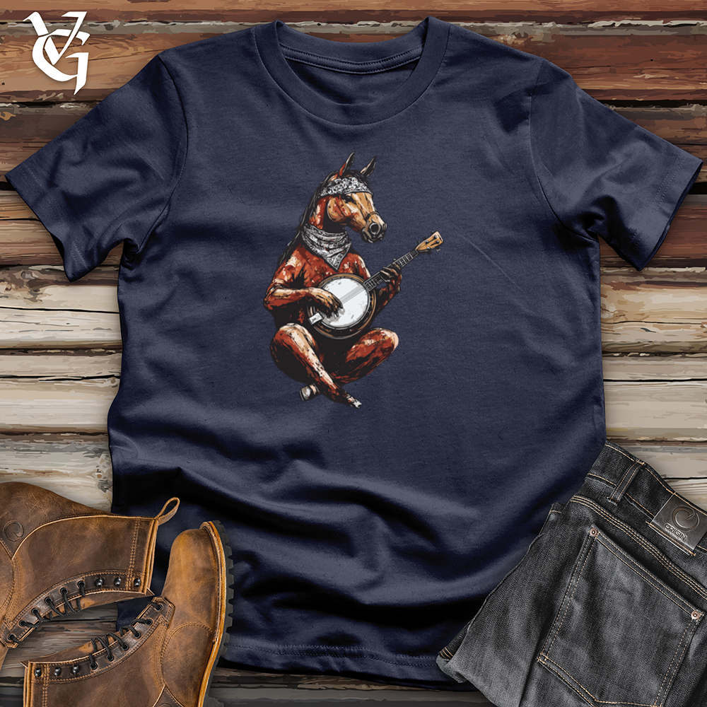 Viking Goods Horse Playing Banjo Softstyle Tee Navy / L