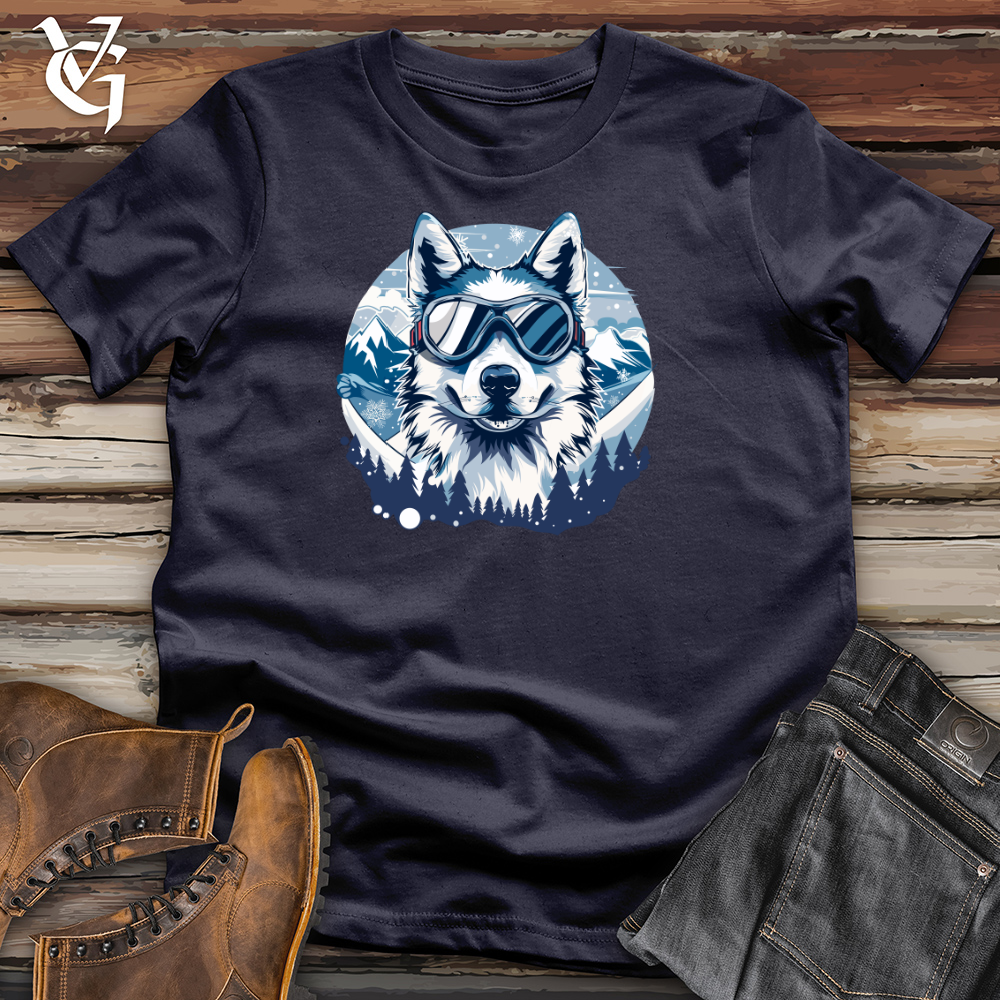 Viking Goods Husky Snowboarder Adventure Cotton Tee Navy / L